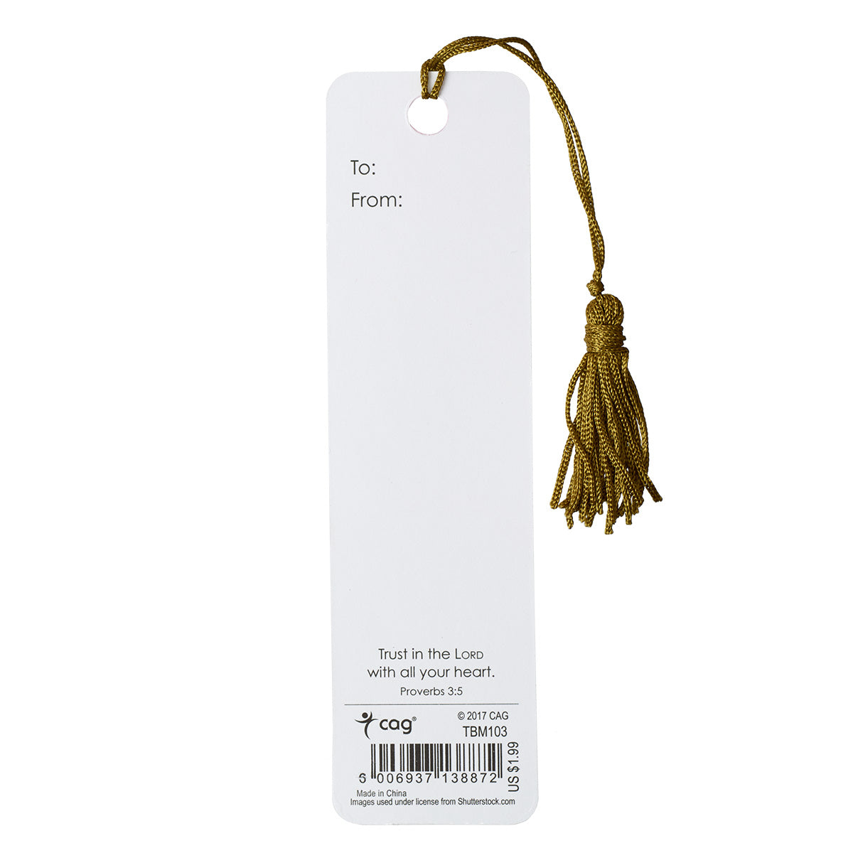 Bookmark With Tassel: For I Know the Plans I Have For You, Floral
