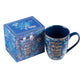 Ceramic Mug: May He Give You the Desire of Your Heart (Psalm 20:4) Navy/Floral (355ml)