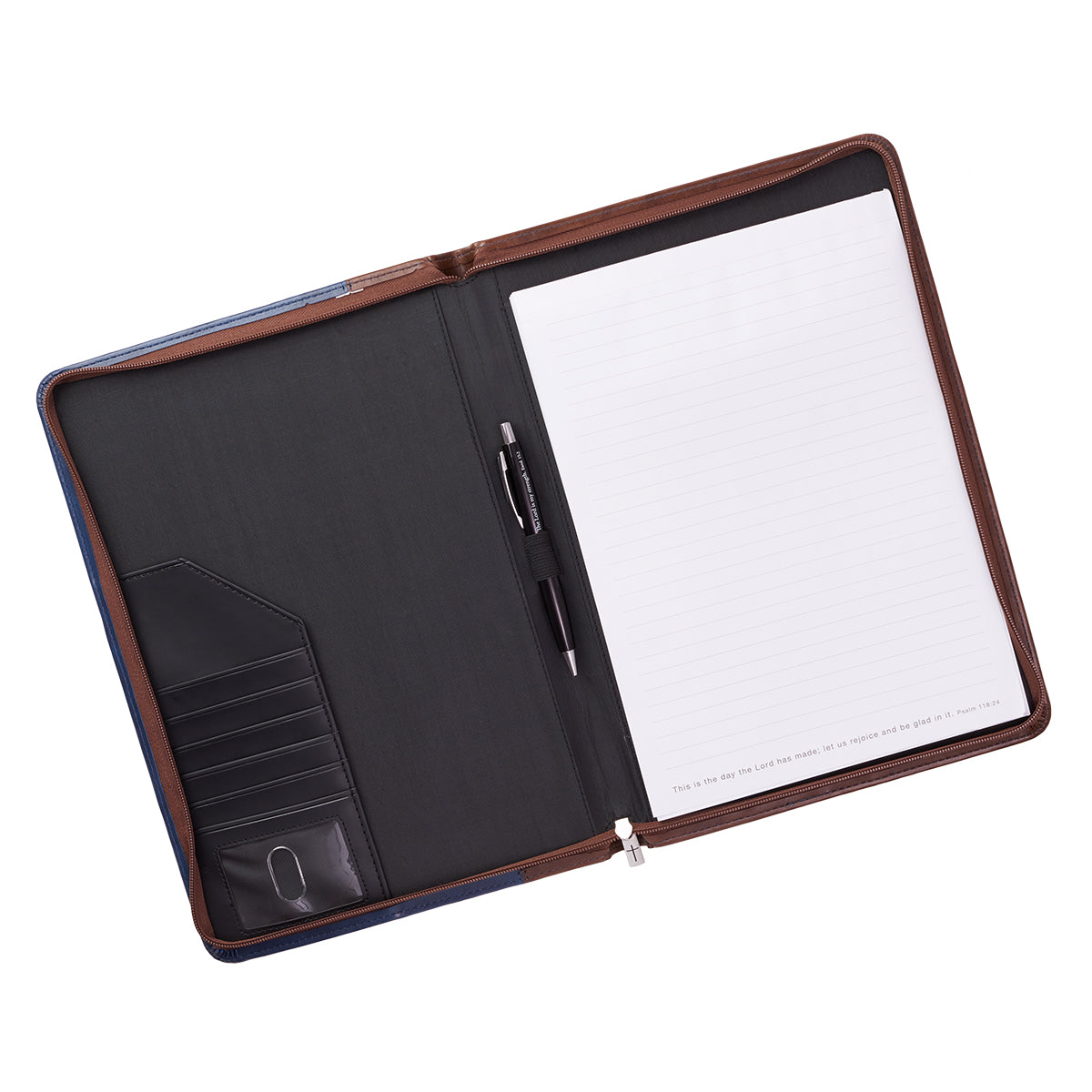 Premium Portfolio: Faithful Servant (Navy/brown)