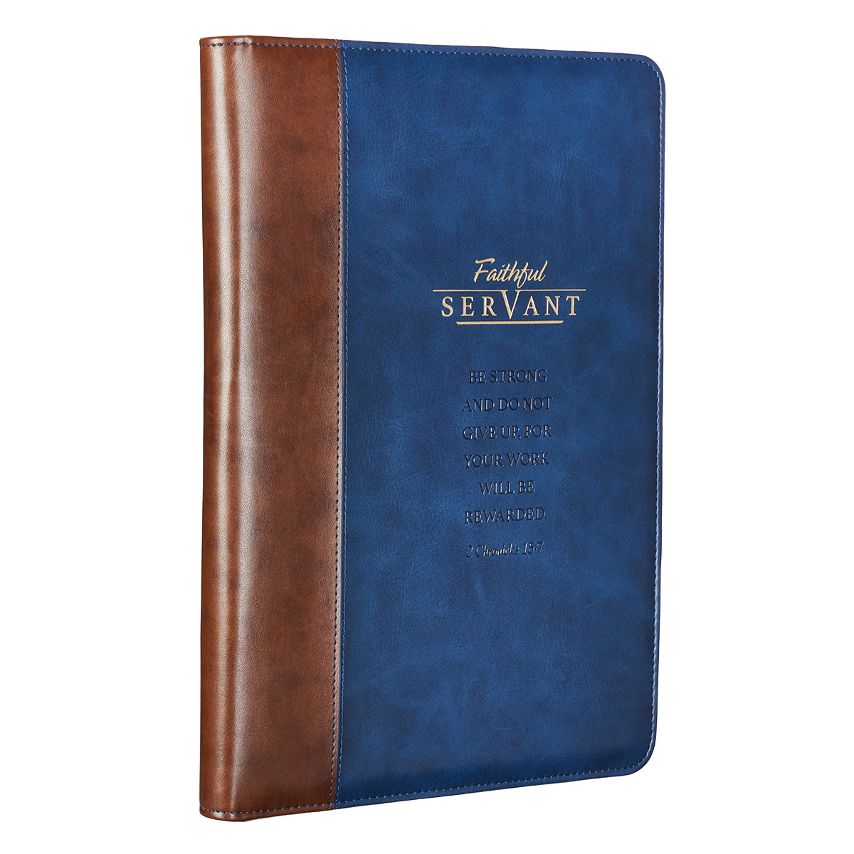 Premium Portfolio: Faithful Servant (Navy/brown)