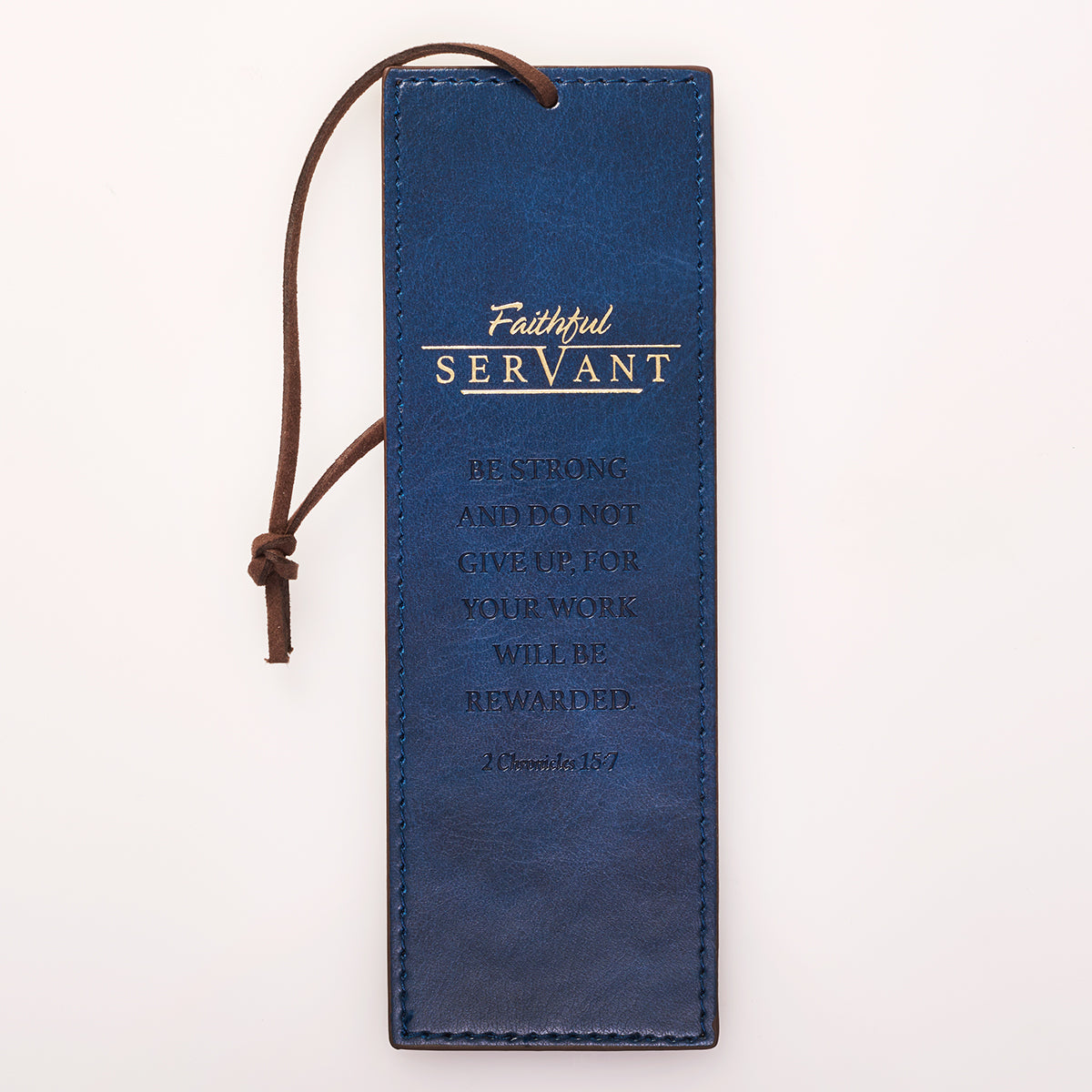 Bookmark: Faithful Servant (Navy/brown)