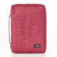 Bible Cover Large: Poly-Canvas Fish Applique Burgundy