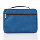 Bible Cover Small: Poly-Canvas Fish Applique Navy