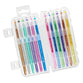 Veritas Gel Pen Set of 12: 6 Metallic, 6 Glitter