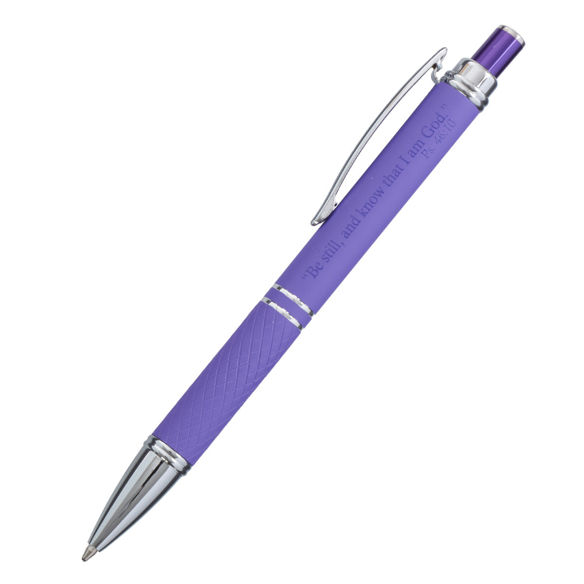 Stylish Pen/Case Gift Set: Be Still and Know That I Am God, Purple