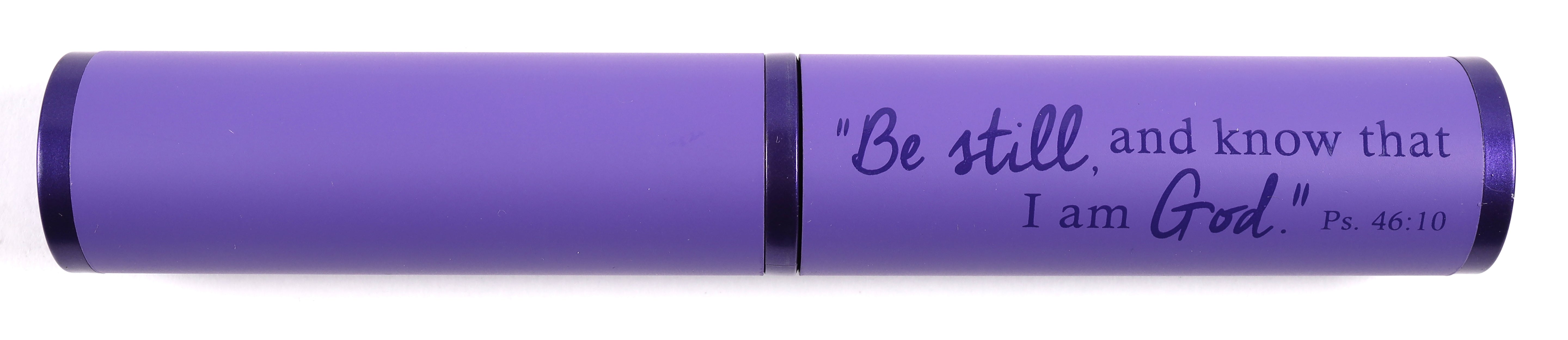 Stylish Pen/Case Gift Set: Be Still and Know That I Am God, Purple