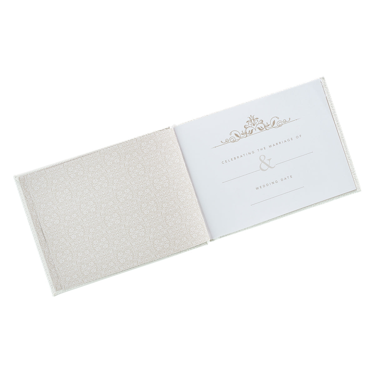 Guest Book: Mr & Mrs, White/Gold Lettering
