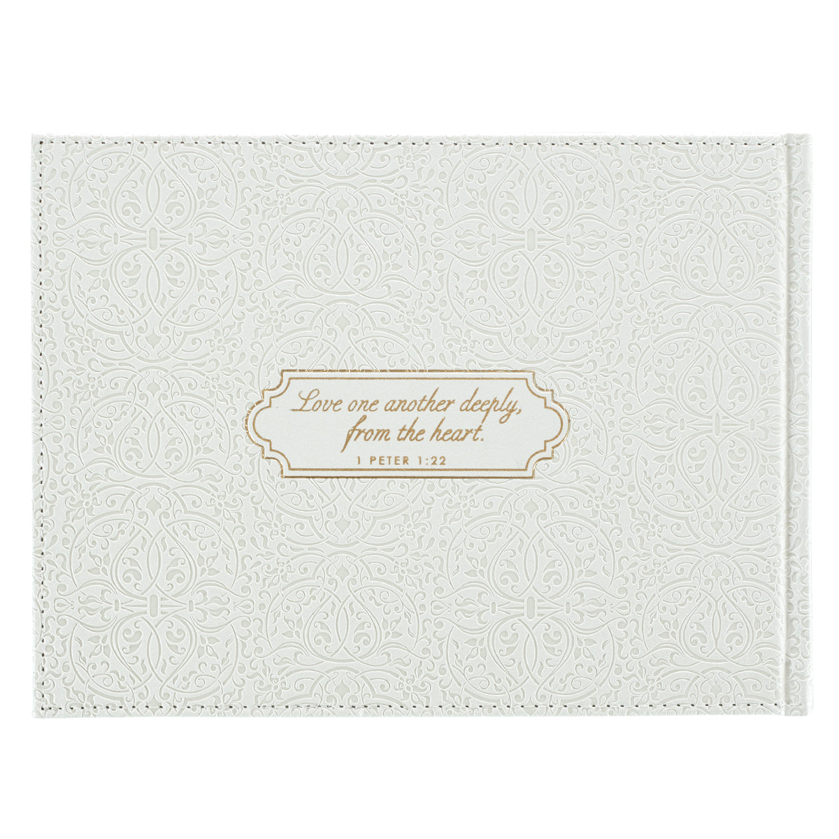 Guest Book: Mr & Mrs, White/Gold Lettering