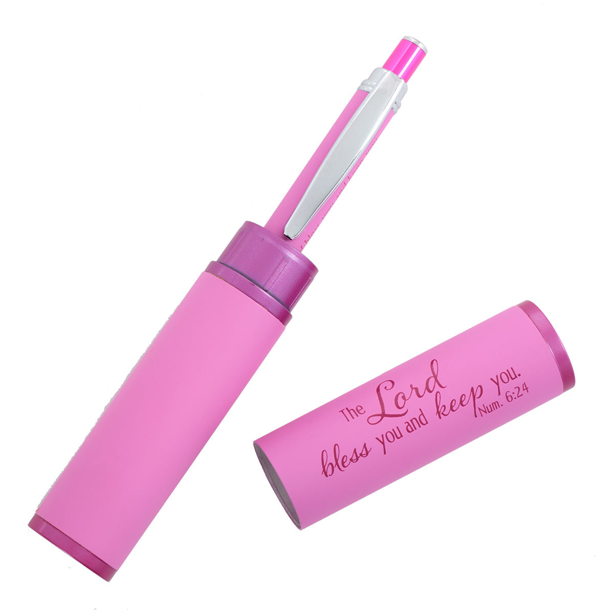 Stylish Pen/Case Gift Set: The Lord Bless You and Keep You, Pink