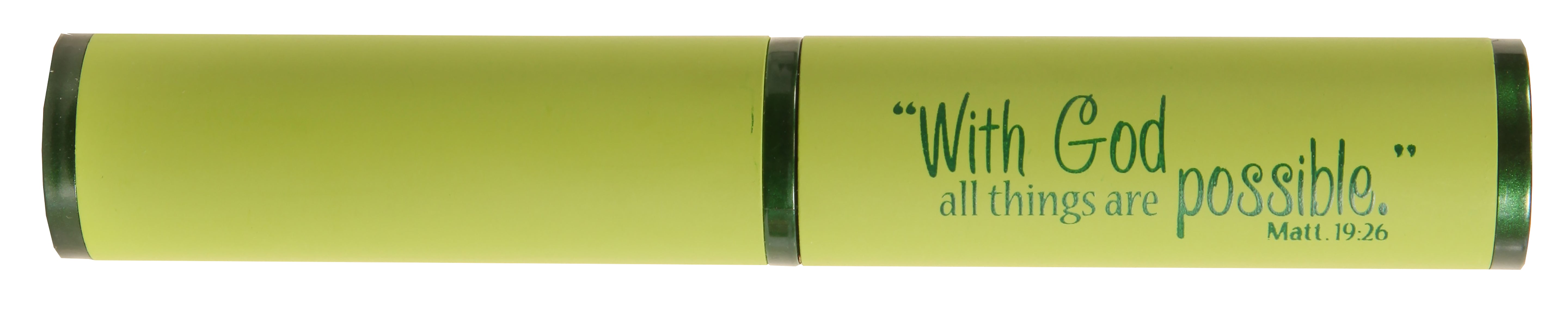 Stylish Pen/Case Gift Set: With God All Things Are Possible, Green