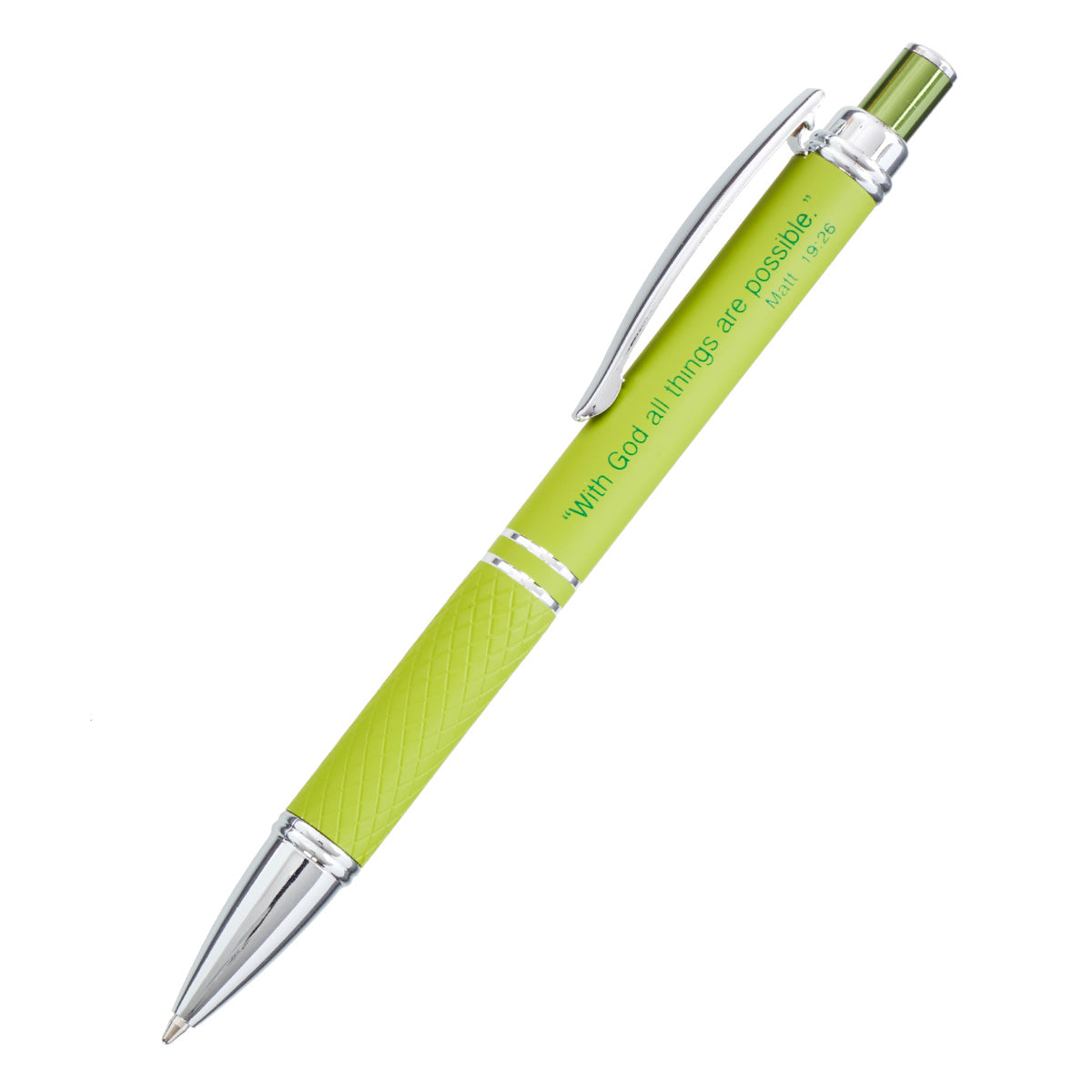Stylish Pen/Case Gift Set: With God All Things Are Possible, Green