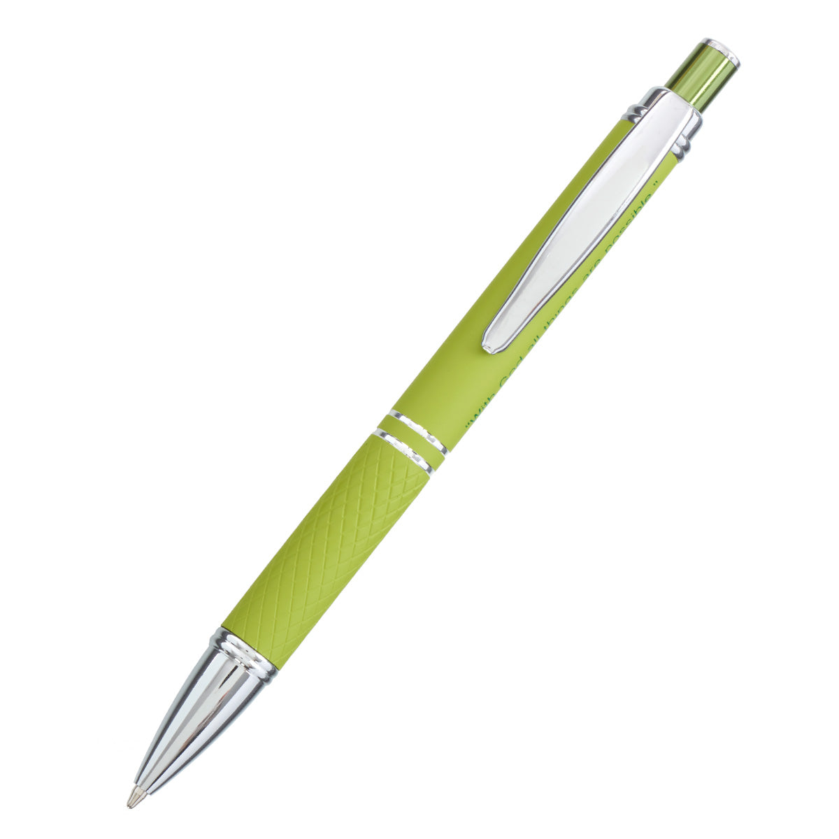 Stylish Pen/Case Gift Set: With God All Things Are Possible, Green