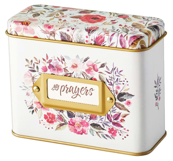 Prayer Cards in Tin Box: My Prayers, Floral