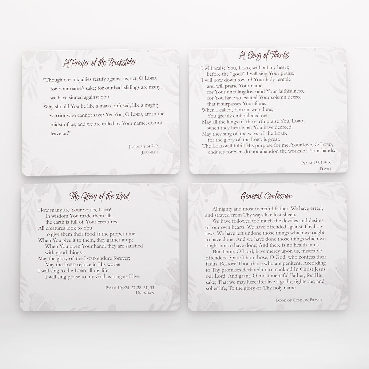 Prayer Cards in Tin Box: My Prayers, Floral