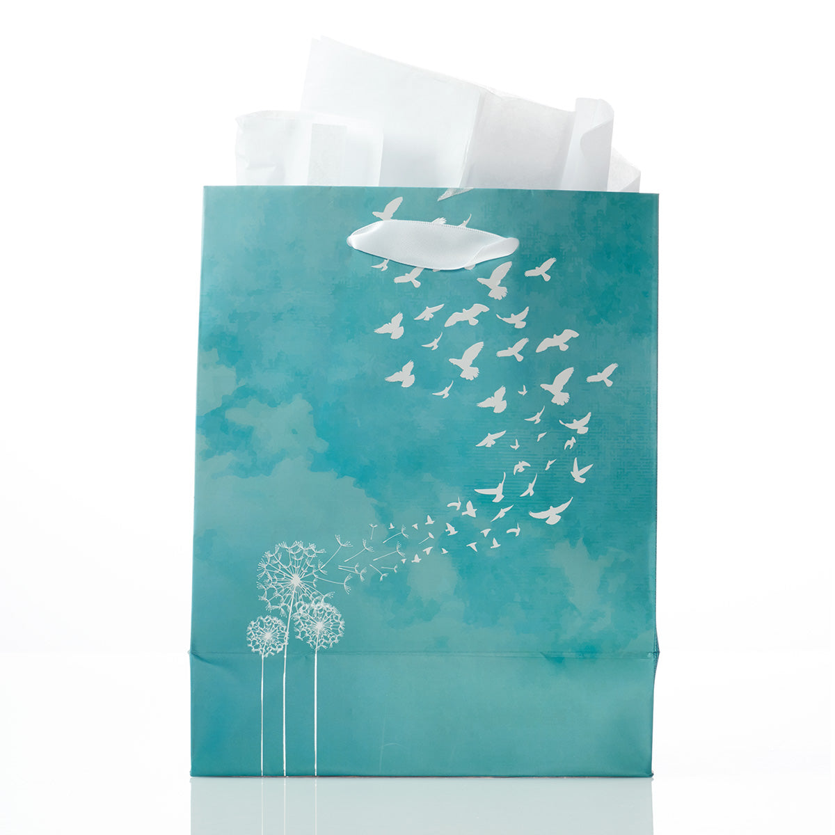 Gift Bag Medium: Soar, Blue/White Incl Tissue Paper and Gift Tag (Isaiah 40:31)