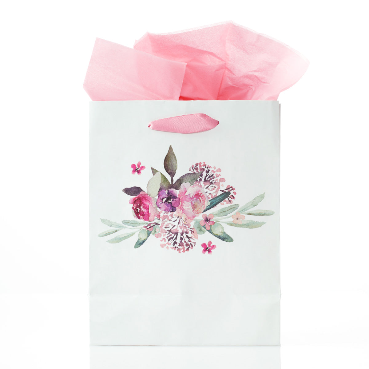 Gift Bag Medium: Be Joyful Always, Floral, Rejoice Collection, Incl Tissue Paper and Gift Tag