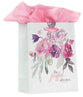 Gift Bag Medium: Be Joyful Always, Floral, Rejoice Collection, Incl Tissue Paper and Gift Tag