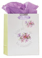 Gift Bag Small: May Your Day Be Blessed, White/Floral Blessings From Above Collection