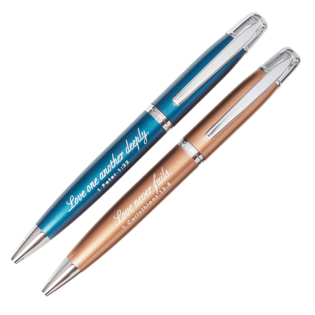 Pen Set: Mr & Mrs Gold & Blue
