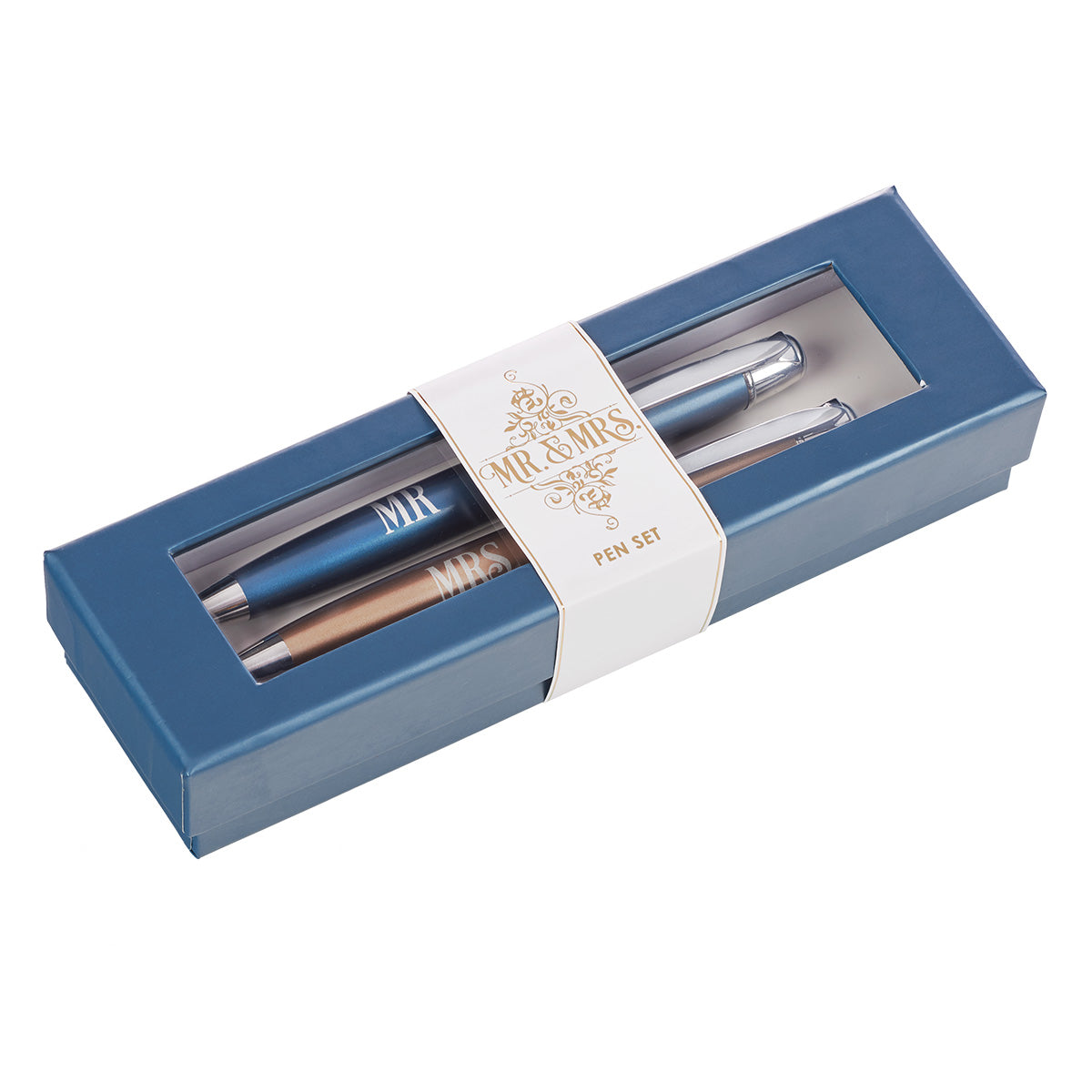 Pen Set: Mr & Mrs Gold & Blue