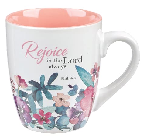 Ceramic Mugs (Set Of 4) 325ml: Floral, Rejoice Collection