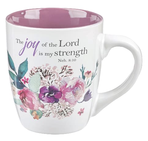 Ceramic Mugs (Set Of 4) 325ml: Floral, Rejoice Collection