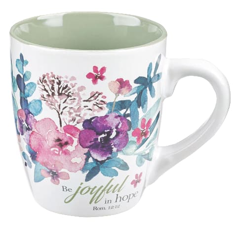 Ceramic Mugs (Set Of 4) 325ml: Floral, Rejoice Collection