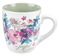 Ceramic Mugs (Set Of 4) 325ml: Floral, Rejoice Collection
