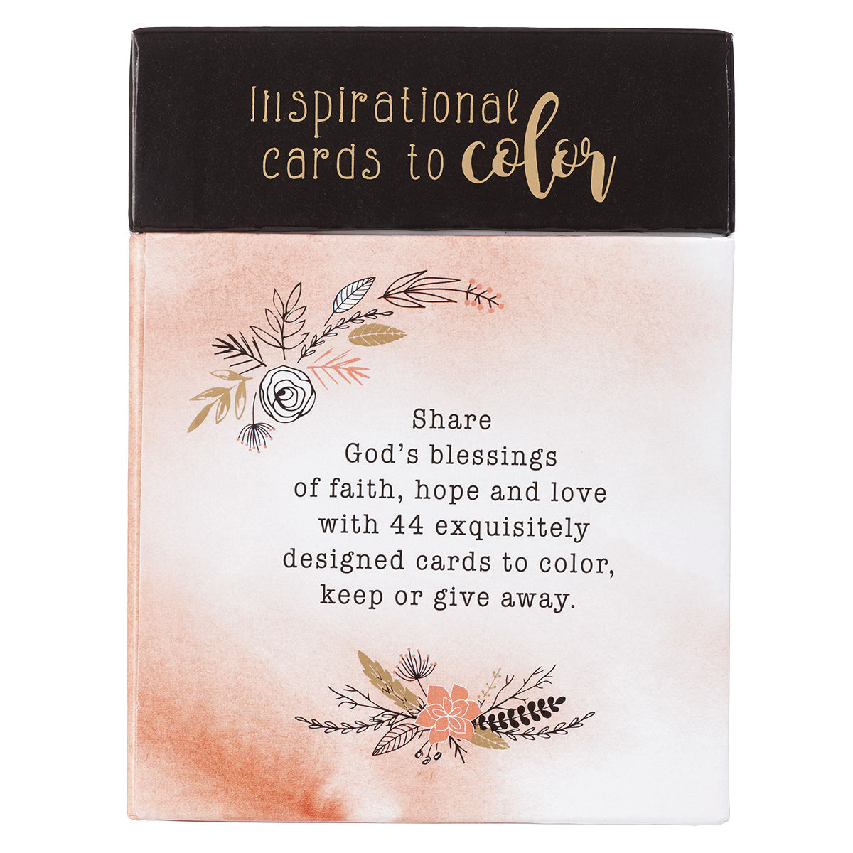 Adult Boxed Colouring Cards: Faith, Hope, Love