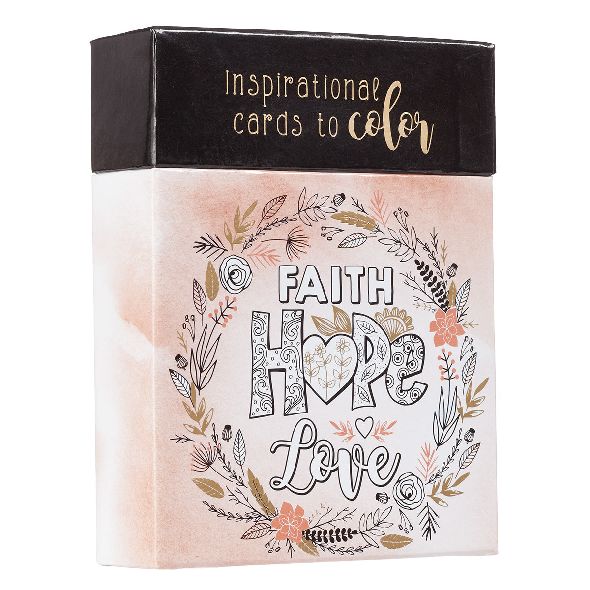 Adult Boxed Colouring Cards: Faith, Hope, Love