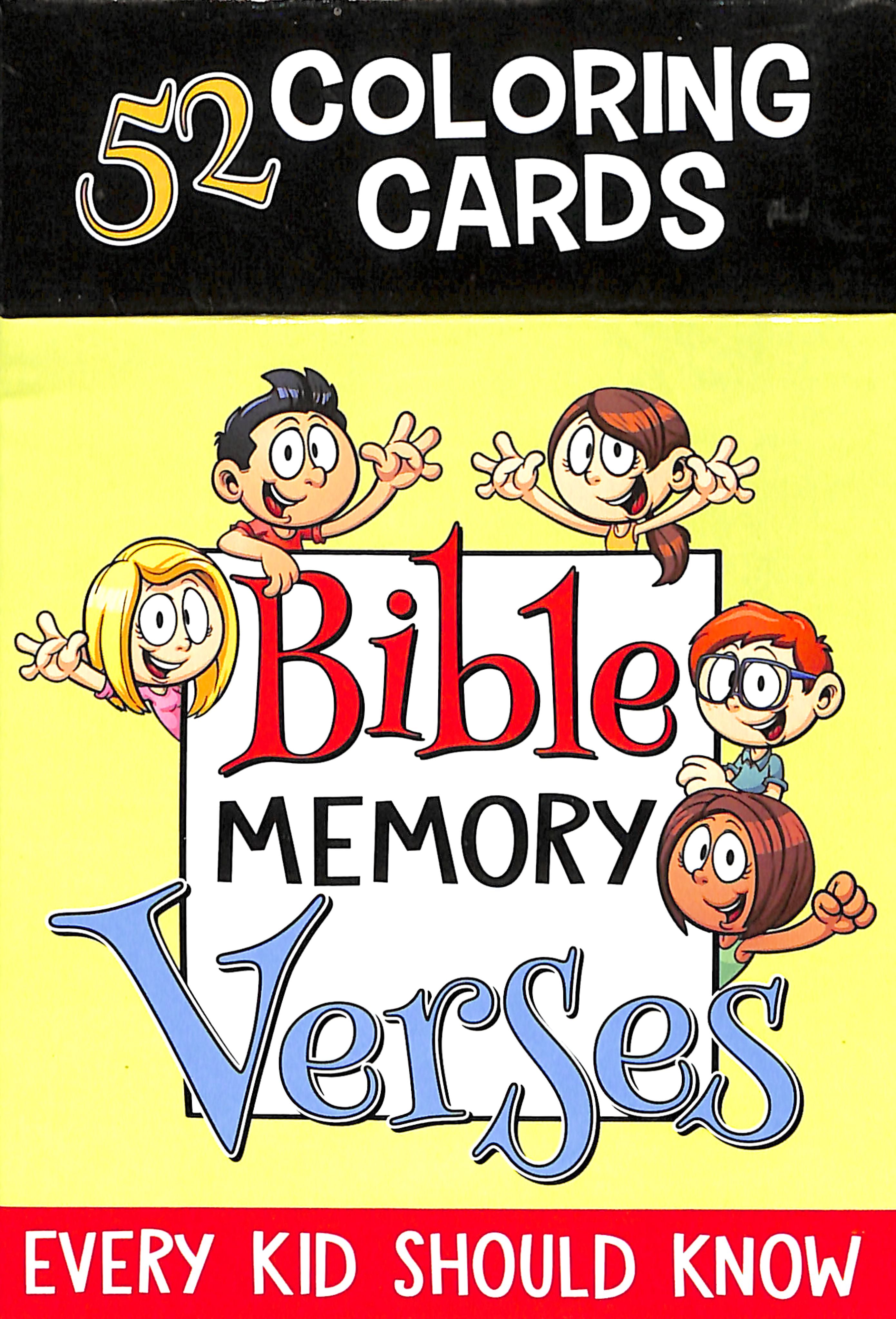 52 Colouring Cards For Kids: Bible Memory Verses, Every Kid Should Know