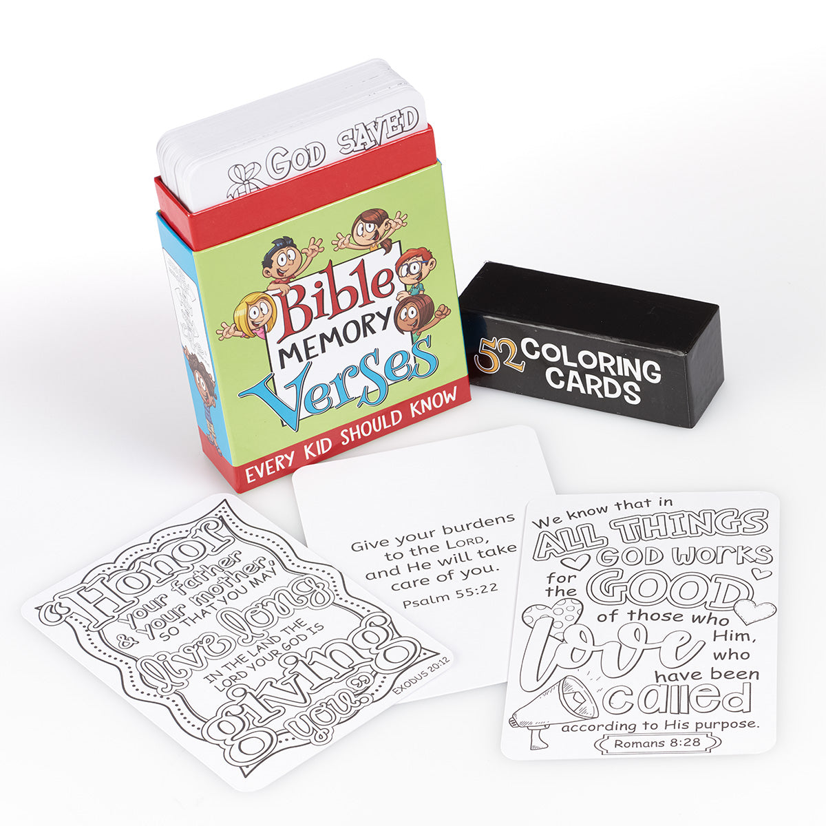 52 Colouring Cards For Kids: Bible Memory Verses, Every Kid Should Know