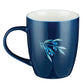 Ceramic Mug: The Lord Refreshes the Soul (Psalm 23:3) Navy Olive Branch (384ml)