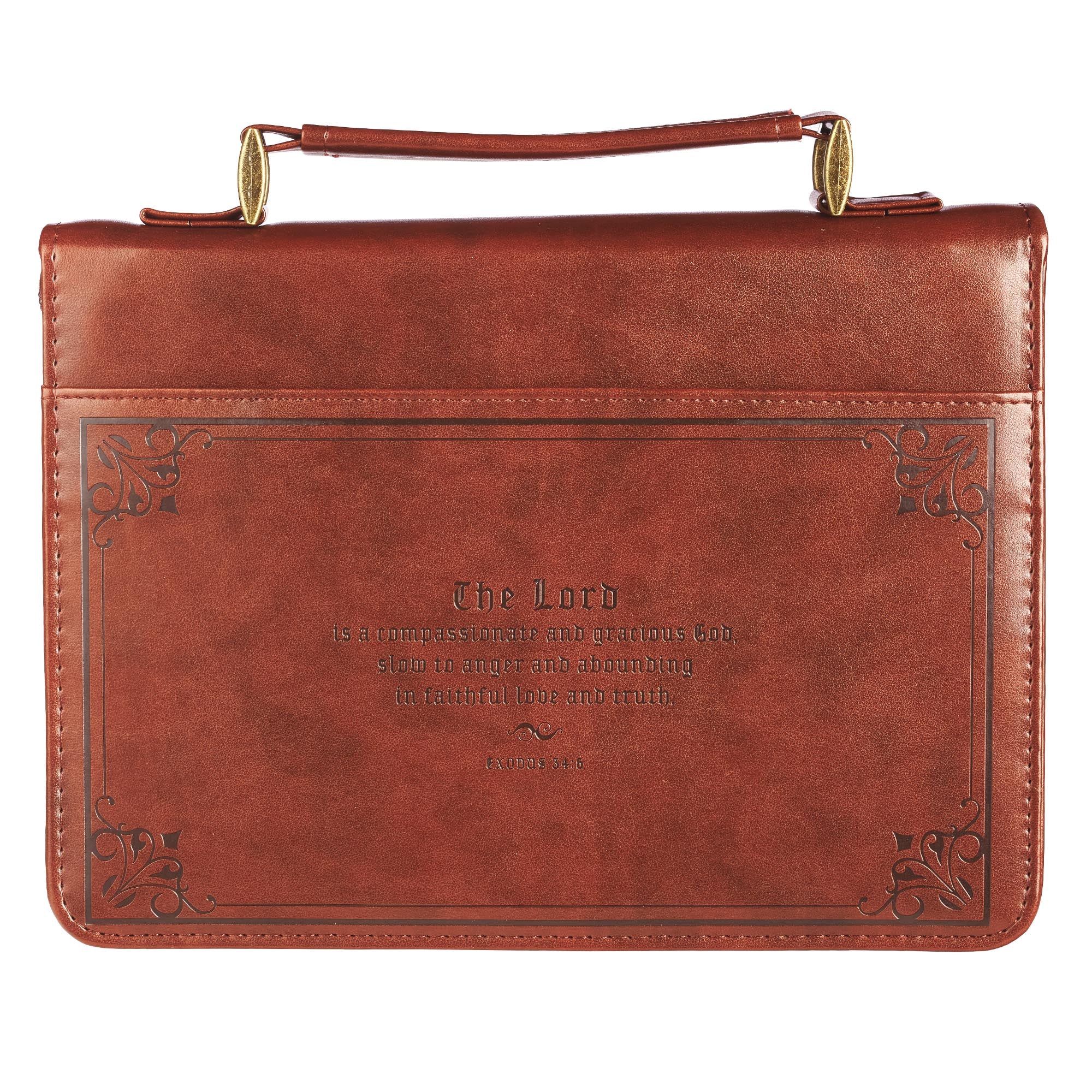 Bible Cover Classic Medium: Names of God, Dark Brown