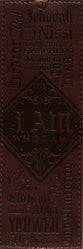 Bookmark: I Am Who I Am, Brown Luxleather
