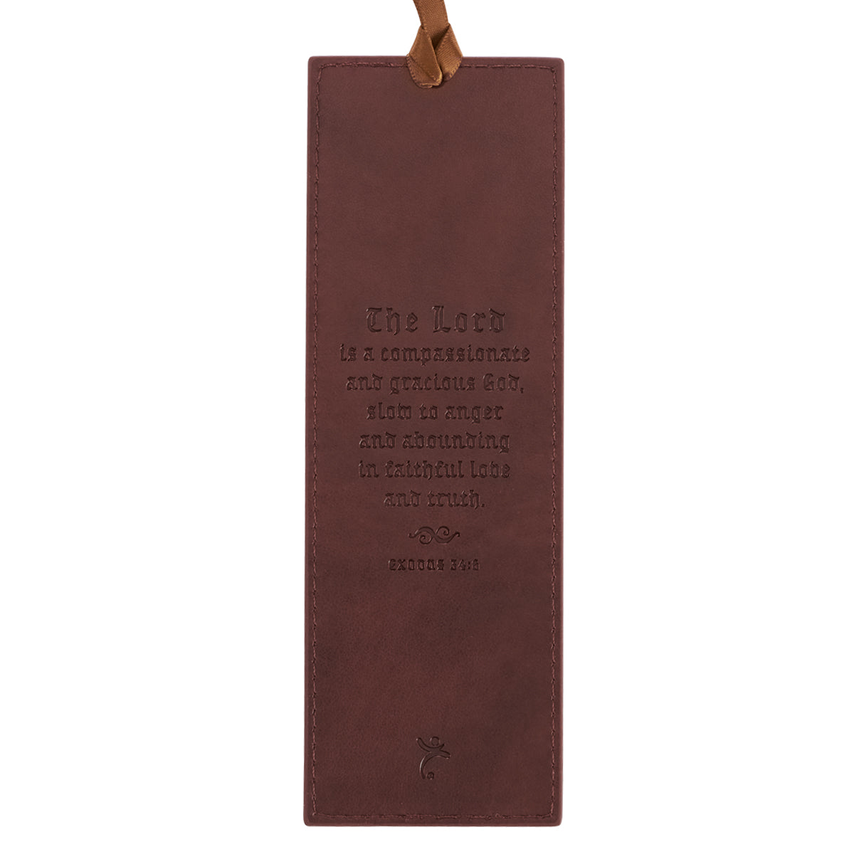 Bookmark: I Am Who I Am, Brown Luxleather