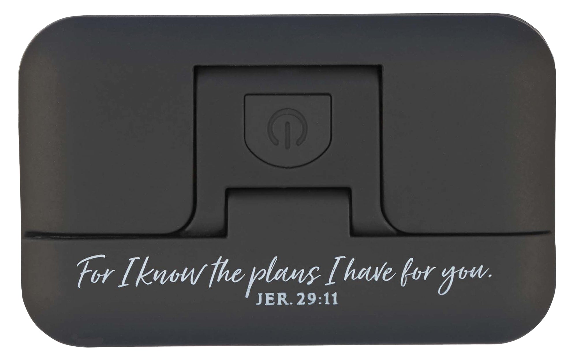 Pivoting Led Booklight: For I Know the Plans, Jer 29:11, Black