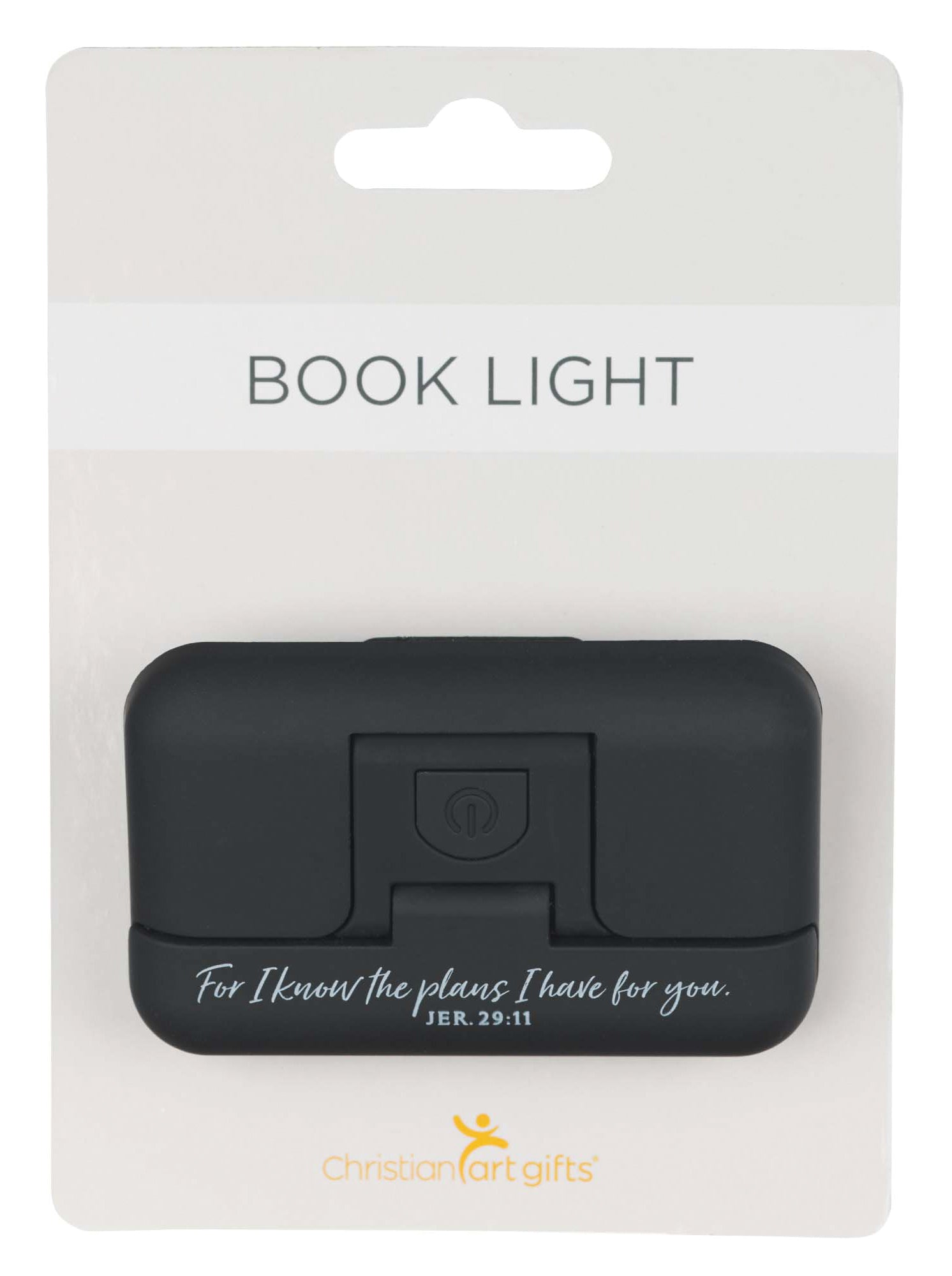 Pivoting Led Booklight: For I Know the Plans, Jer 29:11, Black