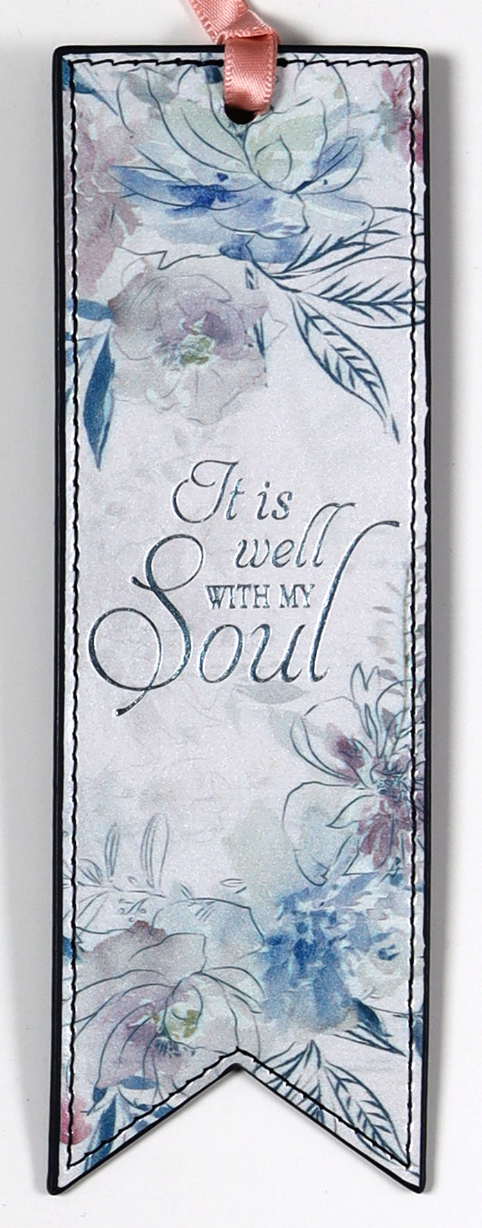 Bookmark With Ribbon: It is Well With My Soul, Floral