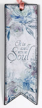 Bookmark With Ribbon: It is Well With My Soul, Floral