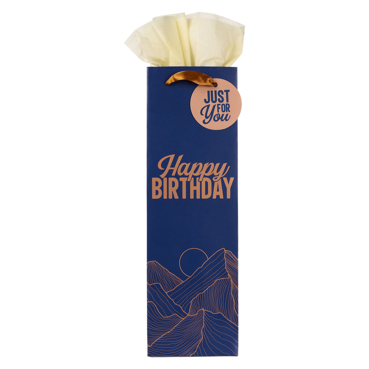 Gift Bag Bottle: Happy Birthday, Blue