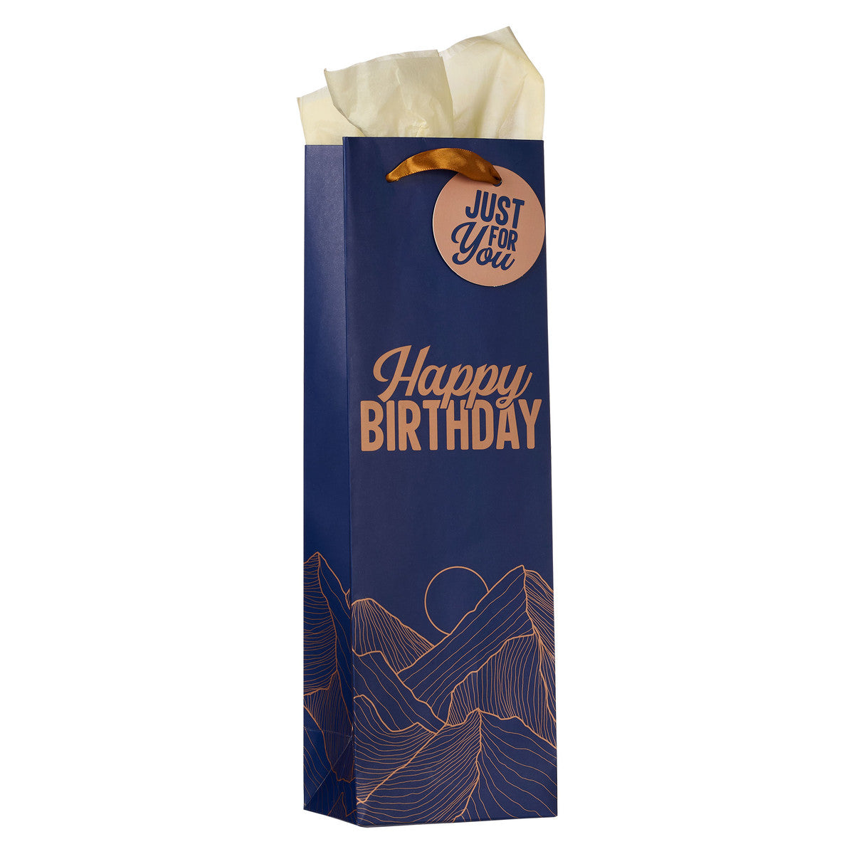 Gift Bag Bottle: Happy Birthday, Blue