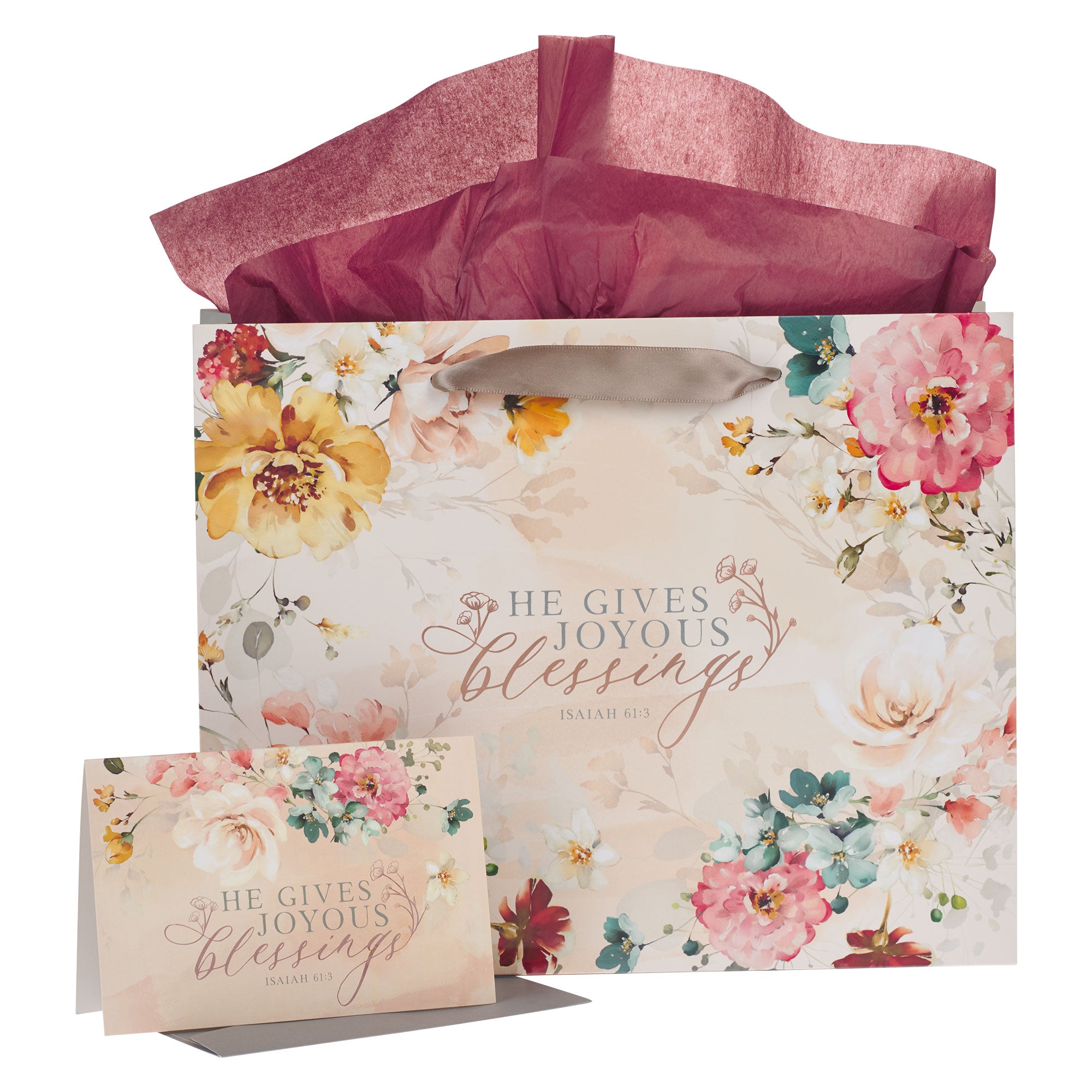 Gift Bag Large Landscape: He Gives Joyous Blessings