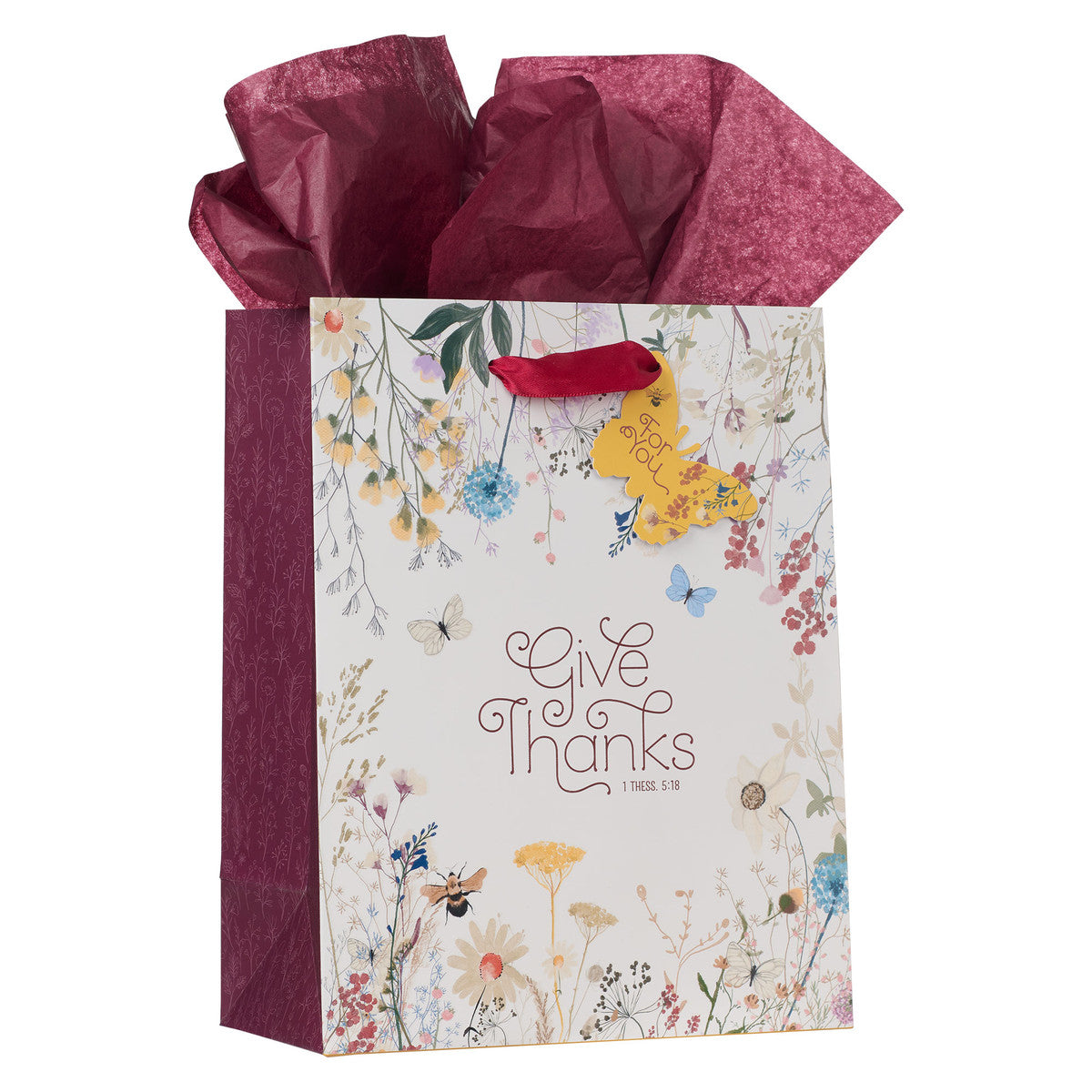 Gift Bag Medium: Give Thanks, Topsy-Turvy Wildflower (1 Thess. 5:18)