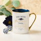 Ceramic Mug: Far More Precious Than Rubies, Proverbs 3:15, Navy Interior, Foil Accents (355 Ml)