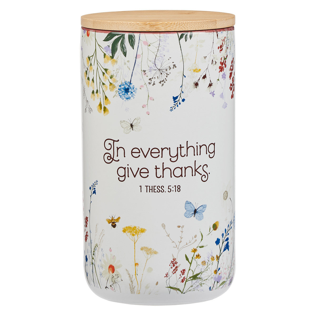 Gratitude Jar With Cards: In Everything Give Thanks, Topsy-Turvy Wildflower (1 Thess. 5:18)