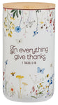 Gratitude Jar With Cards: In Everything Give Thanks, Topsy-Turvy Wildflower (1 Thess. 5:18)