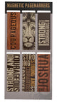 Bookmark Magnetic - Set of 6: Strong and Courageous, Brown Lion