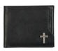 Leather Wallet: Cross Badge, Bi-Fold, Rfid-Blocking, Gift Boxed