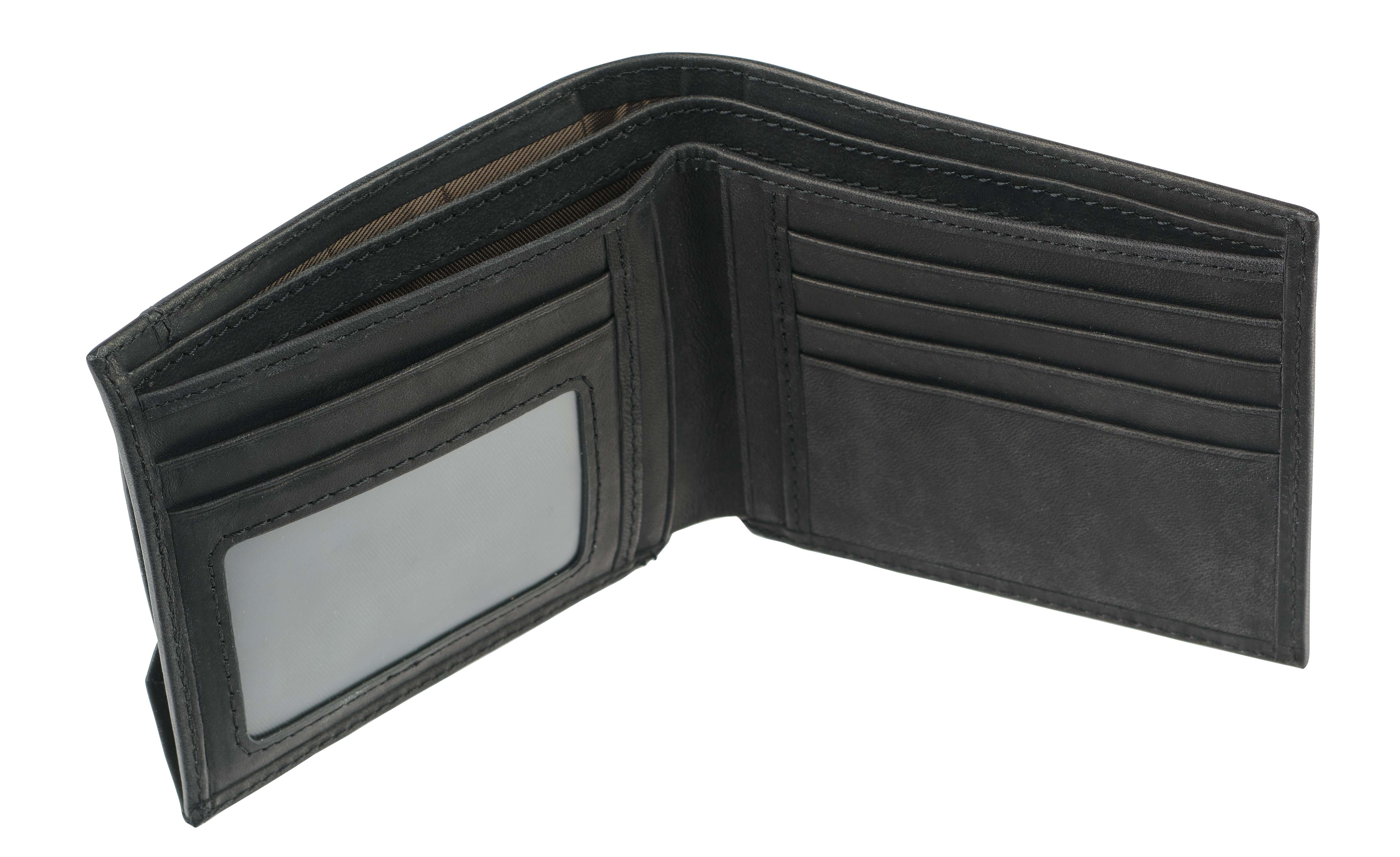 Leather Wallet: Cross Badge, Bi-Fold, Rfid-Blocking, Gift Boxed